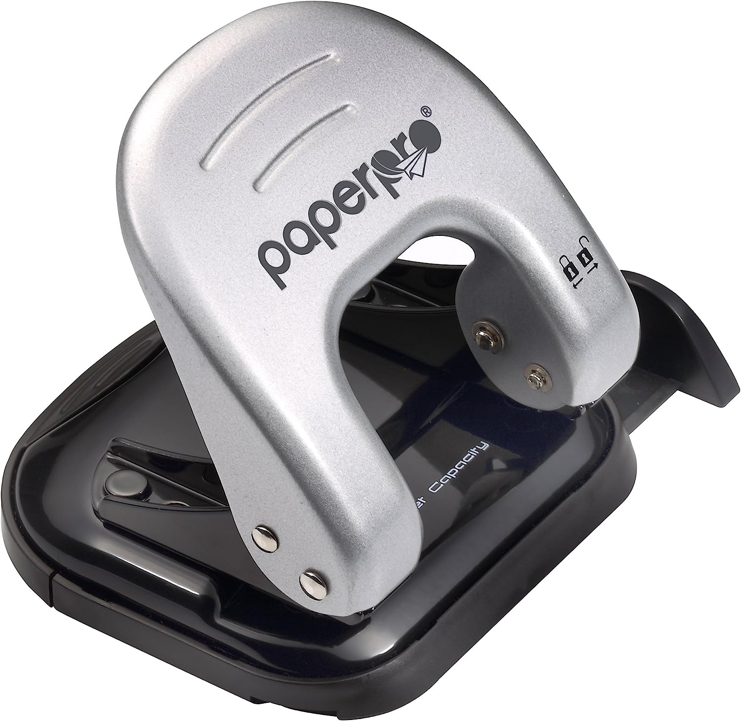 Bostitch Office EZ Squeeze Reduced Effort 2-Hole Punch, 20 Sheets, Locking Handle, Silver (2310) - Image 15